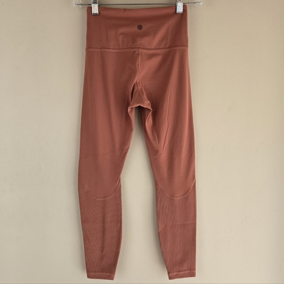 Athleta Pants - ATHLETA Rise Up Rib 7/8 Tight Legging Fitted Rust XXSP
